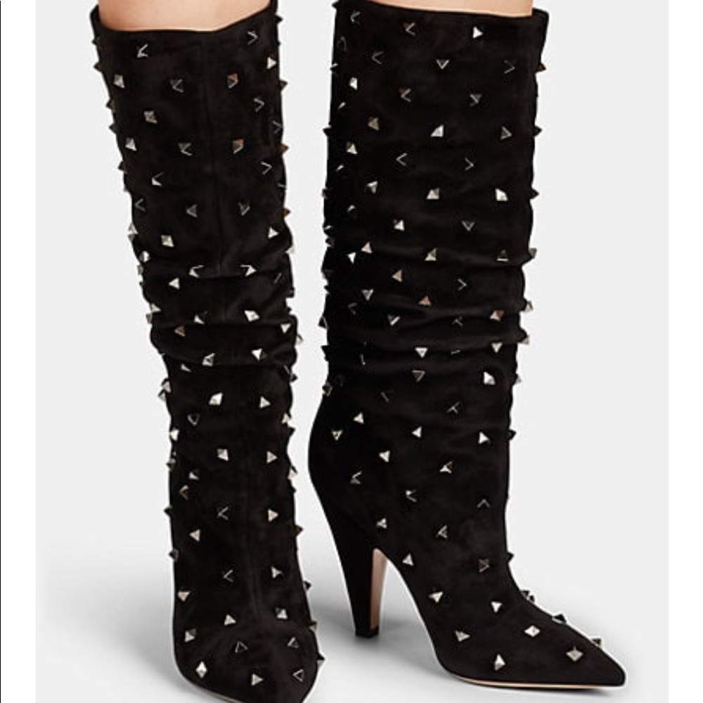 Valentino rockstud scrunch boot